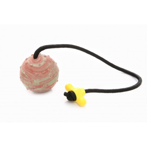 Dogtech 7 cm Bigball with 50 cm rope with plastic T-handle